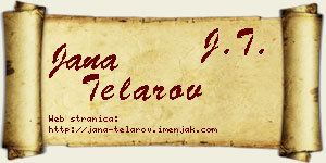 Jana Telarov vizit kartica